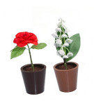 Duo de muguet et rose en chocolat