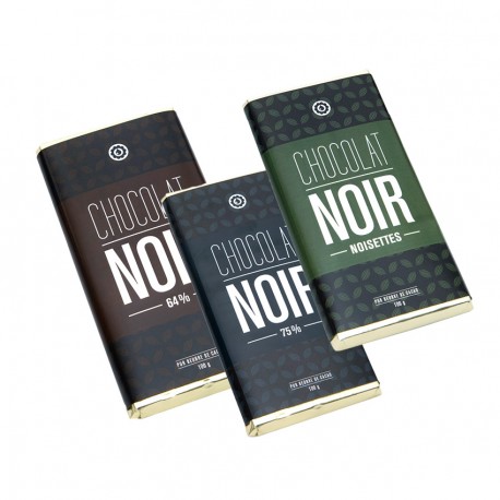 Trio tablettes chocolat noir