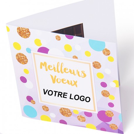 Carte Voeux et chocolat avec votre Logo