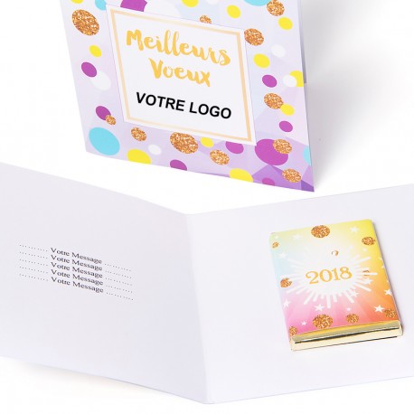 Carte Voeux et chocolat avec votre Logo