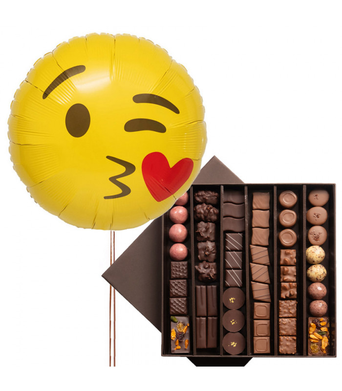 cadeau ballon et chocolats