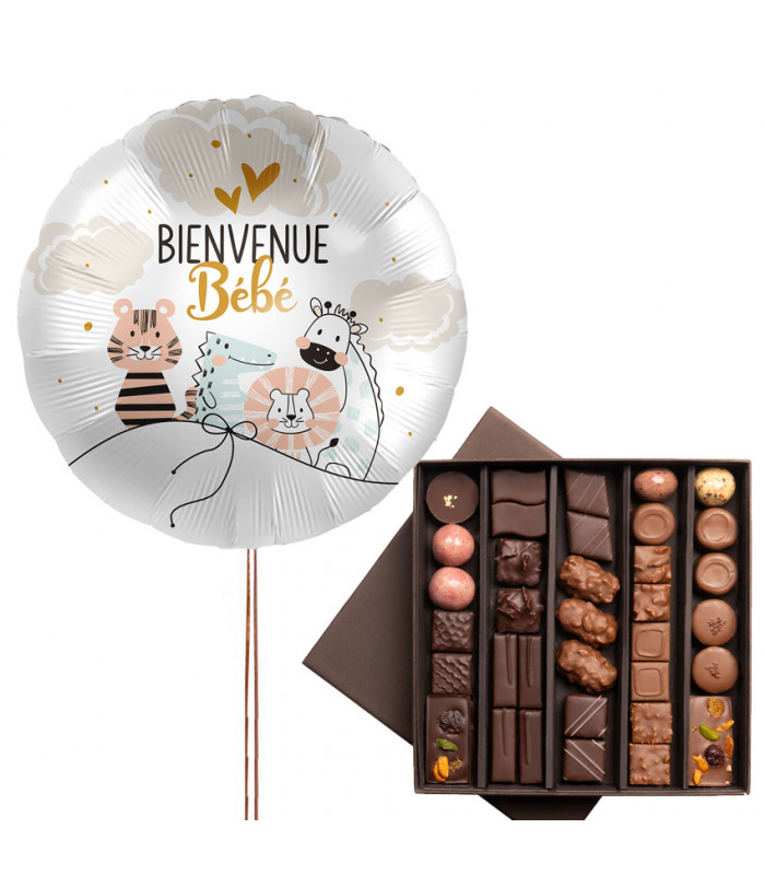 Ballon et chocolats Naissance