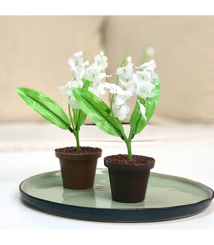 Pot de muguet en chocolat