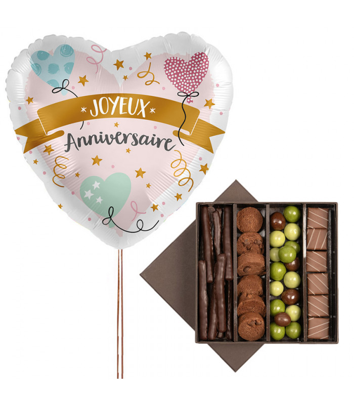 Ballon et chocolat Anniversaire