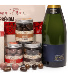 cadeau chocolat noel champagne