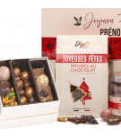 cadeau chocolat noel champagne