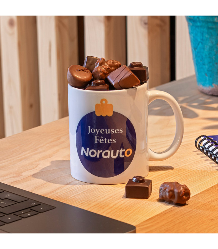 mug de chocolat personnalisé avec logo