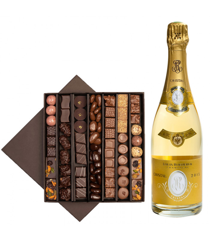 cadeau chocolats champagne