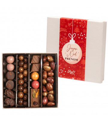 Boite de chocolats Noël personnnalisée