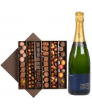 Chocolats de Noël et champagne