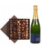 Chocolats de Noël et champagne