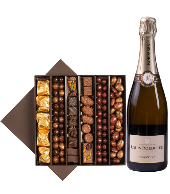 chocolat et champagne de noel