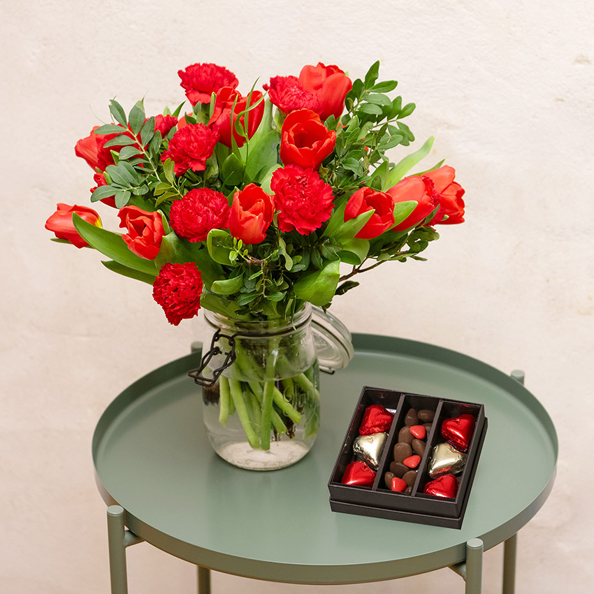 fleurs et chocolats saint valentin